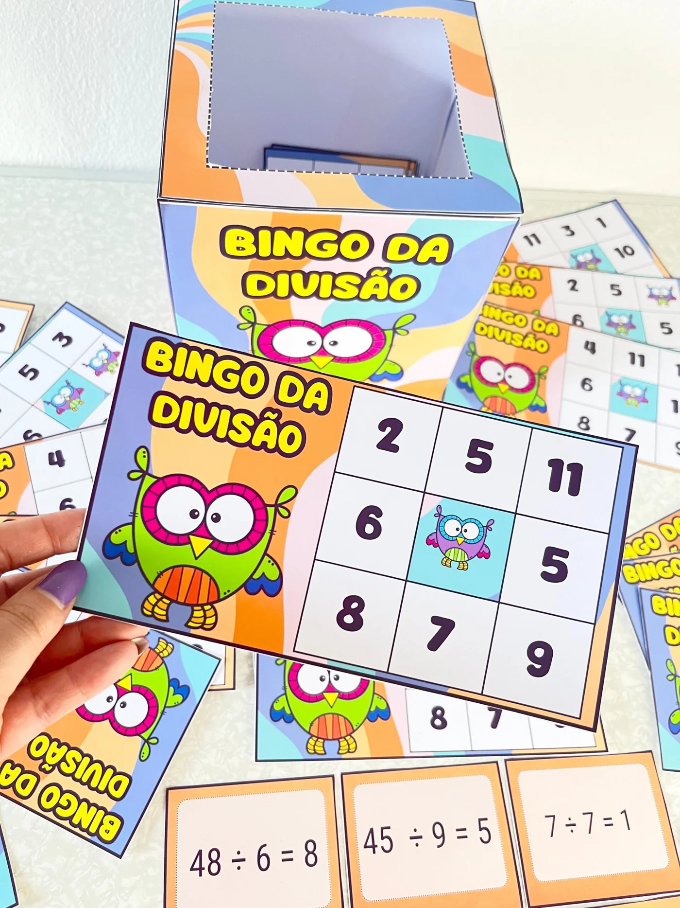 Bingo da divisão — amostra 1: Você recebe seu arquivo por e-mail ou baixe aqui mesmo no site
