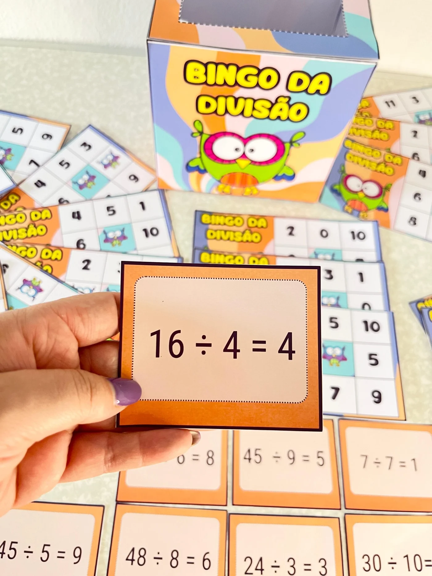 Bingo da divisão — amostra 3: Você recebe seu arquivo por e-mail ou baixe aqui mesmo no site