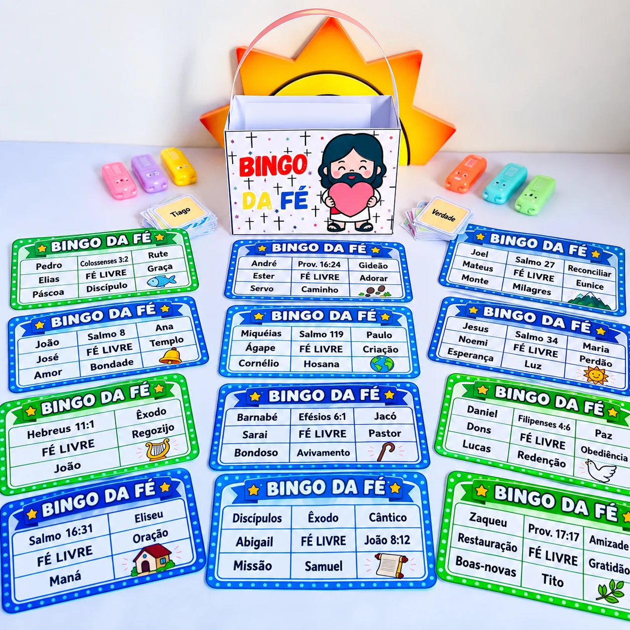 Bingo da Fé – Atividade Cristã Infantil para Aprender Brincando — Jogos pedagógicos para Educação Infantil: Bingo cristão…