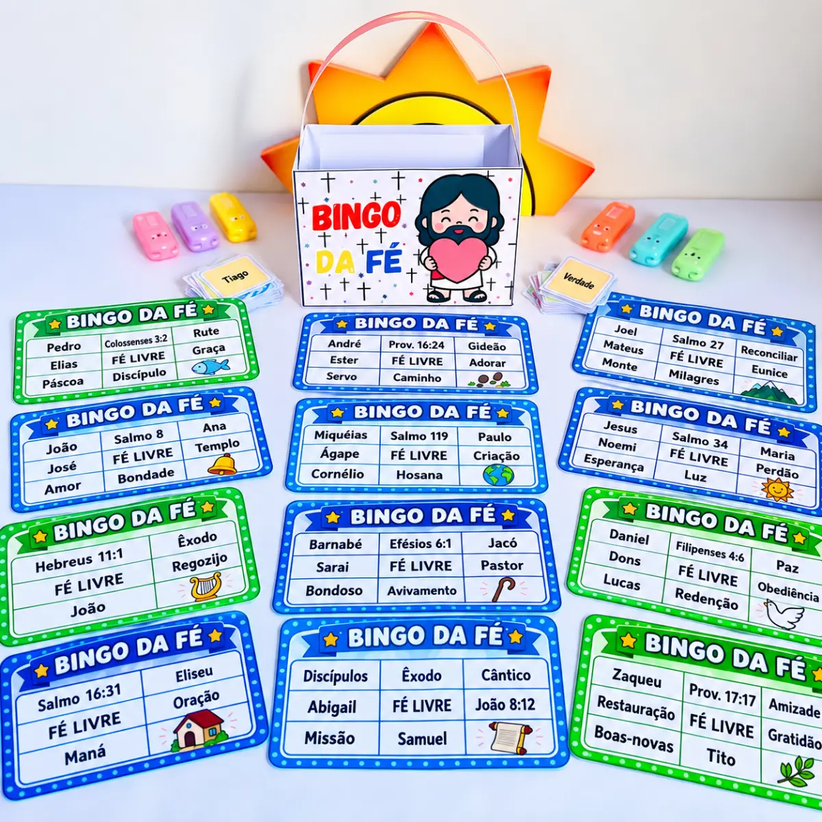 Bingo da Fé – Atividade Cristã Infantil para Aprender — Atividades para Educação Infantil: Bingo cristão infantil com…