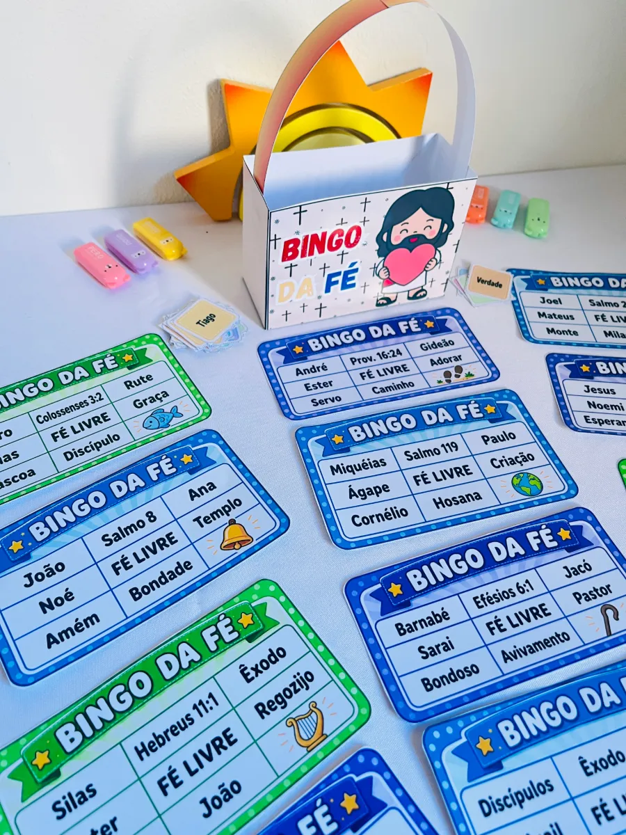 Bingo da Fé - Recurso Pedagógico Ensino Religioso — amostra 3: Uma atividade cristã, divertida e cheia de aprendizado para…