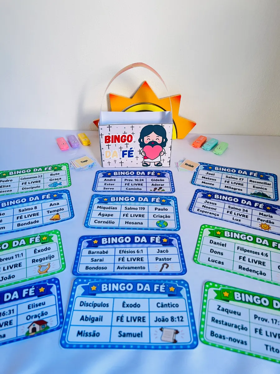 Bingo da Fé - Recurso Pedagógico Ensino Religioso — amostra 5: Uma atividade cristã, divertida e cheia de aprendizado para…