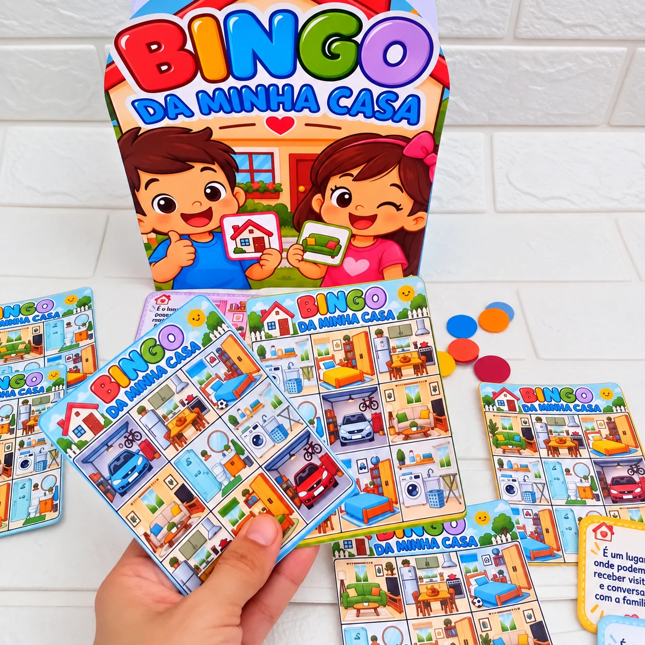 Bingo da Minha Casa – Jogo Educativo Infantil — amostra 1: Jogo educativo e divertido para trabalhar os cômodos da casa,…