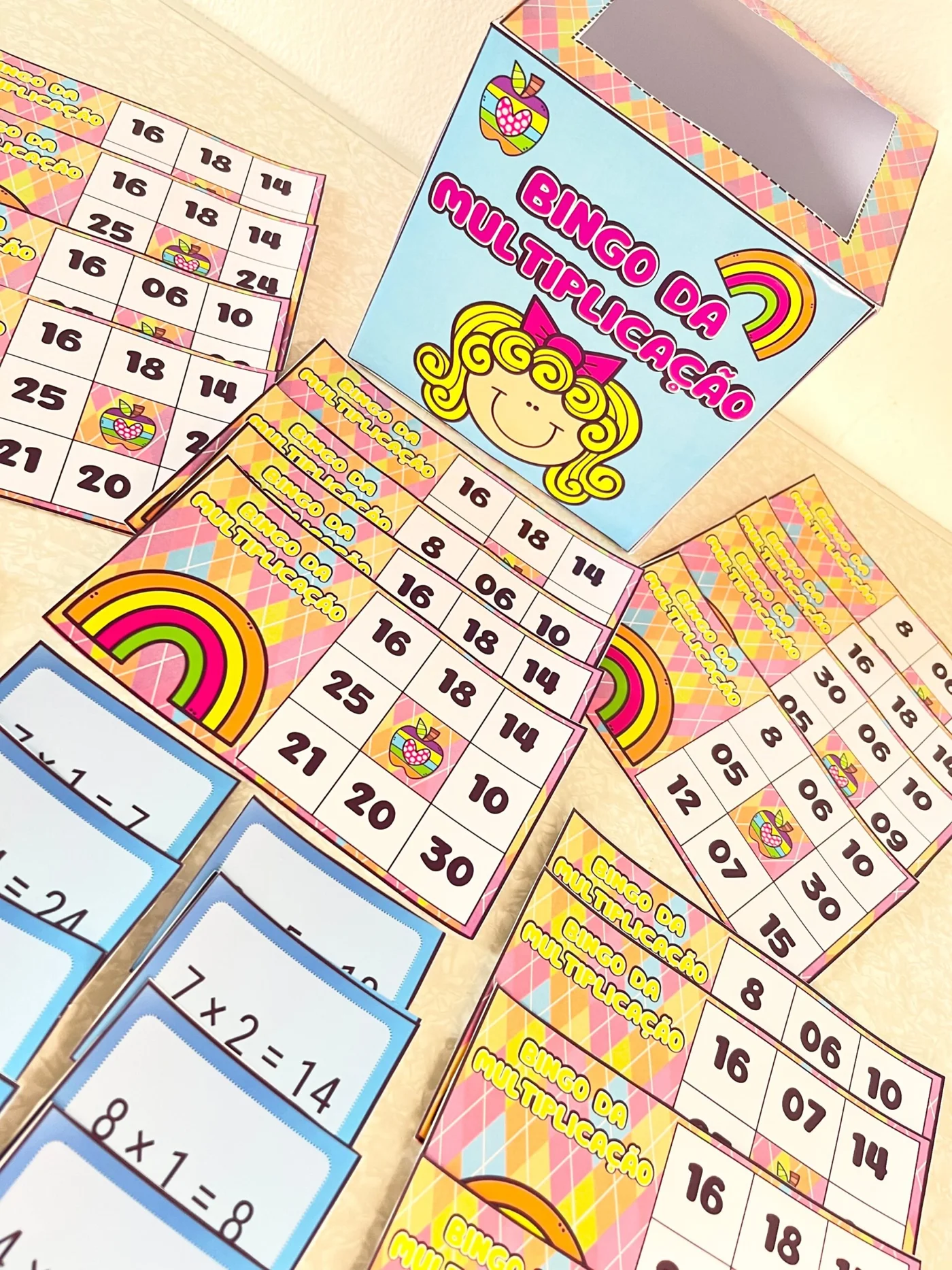Bingo da multiplicação — amostra 2: Você recebe seu arquivo por e-mail ou baixe aqui mesmo no site Bingo da multiplicação…