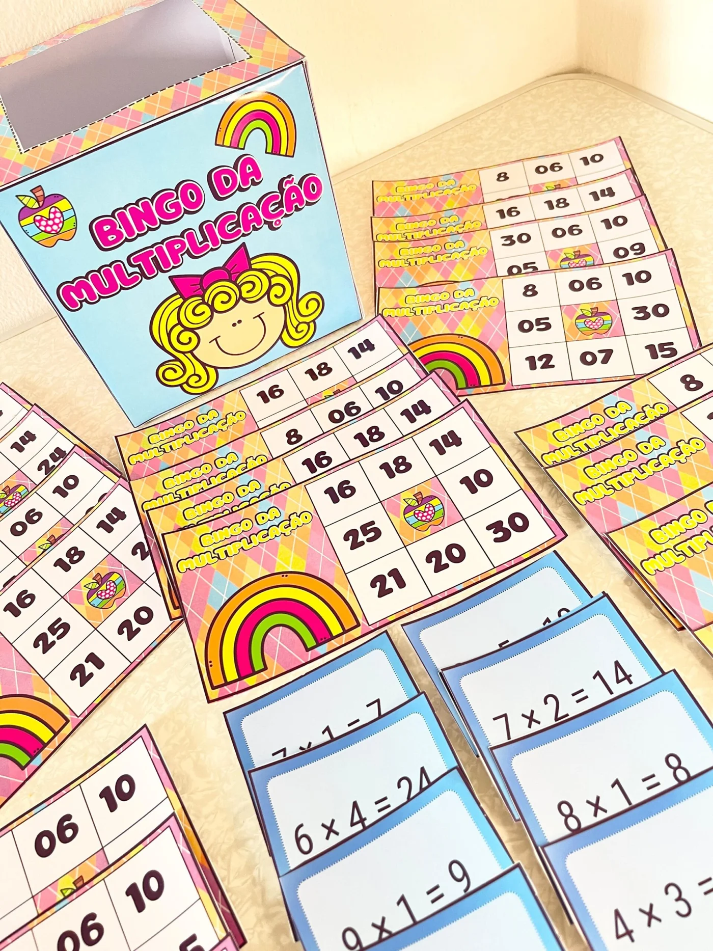 Bingo da multiplicação — amostra 3: Você recebe seu arquivo por e-mail ou baixe aqui mesmo no site Bingo da multiplicação…