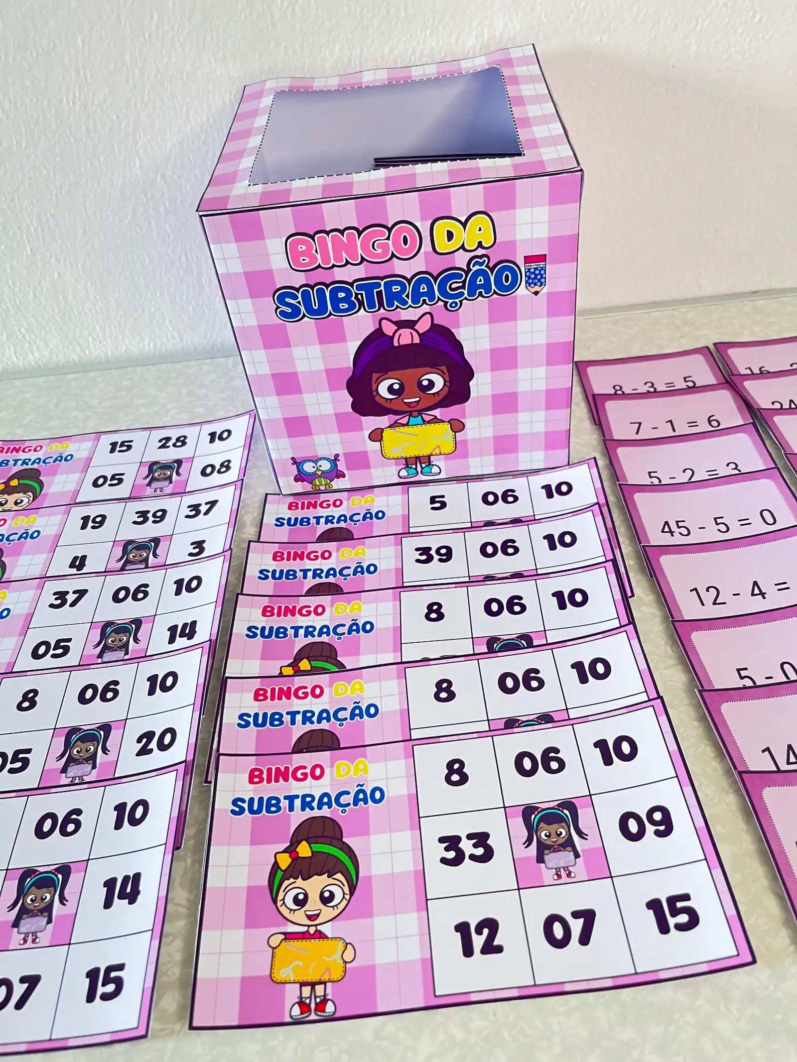 Bingo da Subtração – 2º ao 5º Ano | Matemática – Ensino Fundamental — amostra 2: Bingo da Subtração para praticar cálculos…