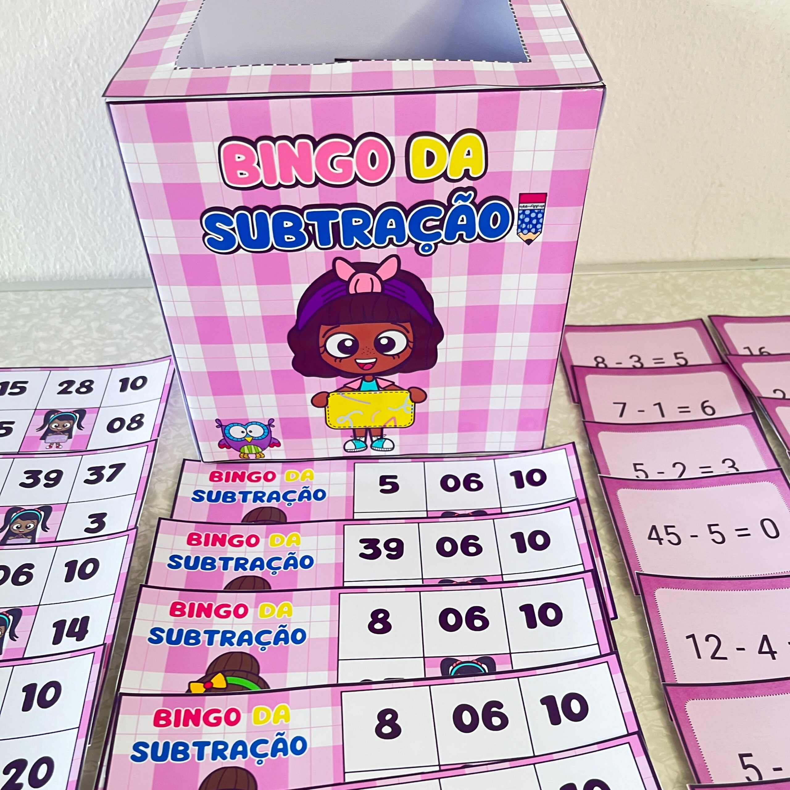 Bingo da subtração – Material Pedagógico — Matemática para Todas as séries: Bingo da Subtração 32 fichas 32 cards para…