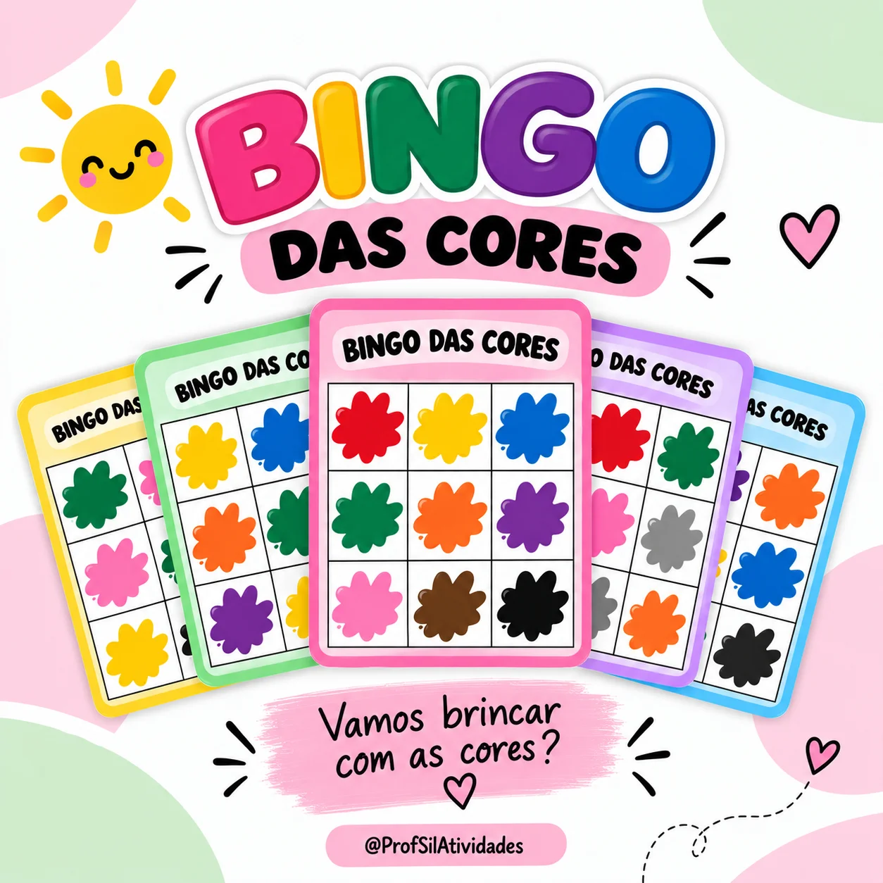 Bingo das Cores - para Educação Infantil — Jogos pedagógicos para Educação Infantil: Atividade lúdica pensada para a…