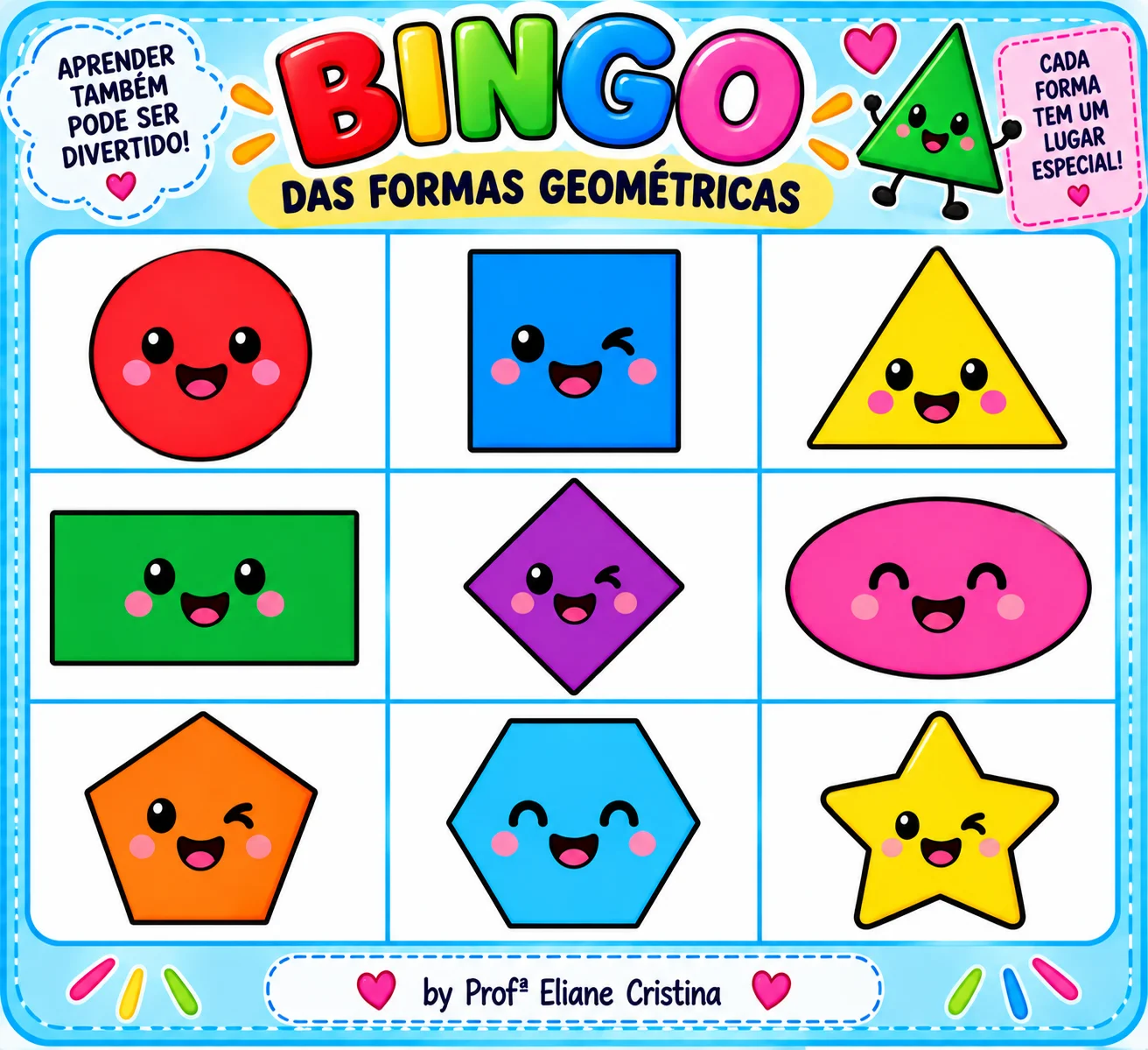 Bingo das Formas Geométricas Educação Infantil e Fundamental PDF — amostra 1: 🎲 BINGO DAS FORMAS GEOMÉTRICAS – EDUCAÇÃO…