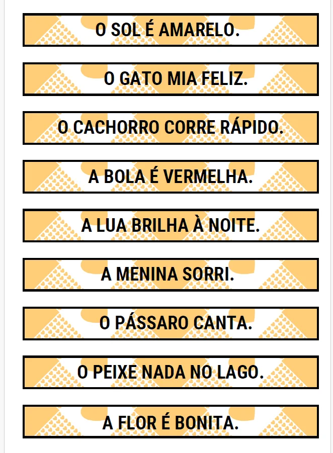 ➡️Bingo das frases - ALFABETIZAÇÃO ANOS INICIAIS — amostra 6: BINGO DE FRASES auxilia na alfabetização inicial, leitura e…
