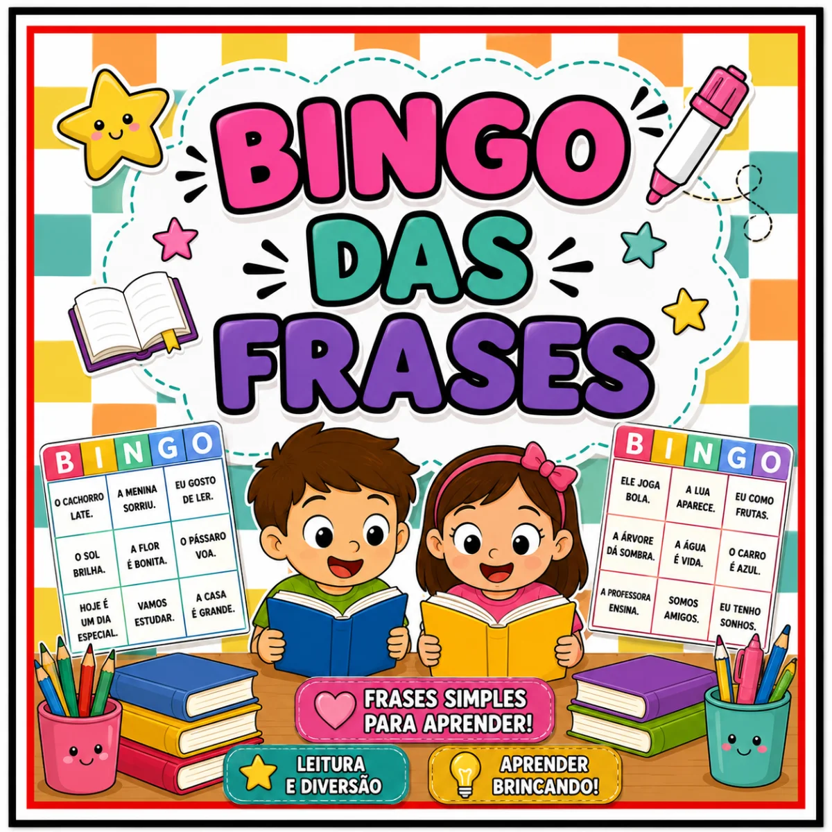 Bingo das Frases do 2º ao 5º Ano — capa do material