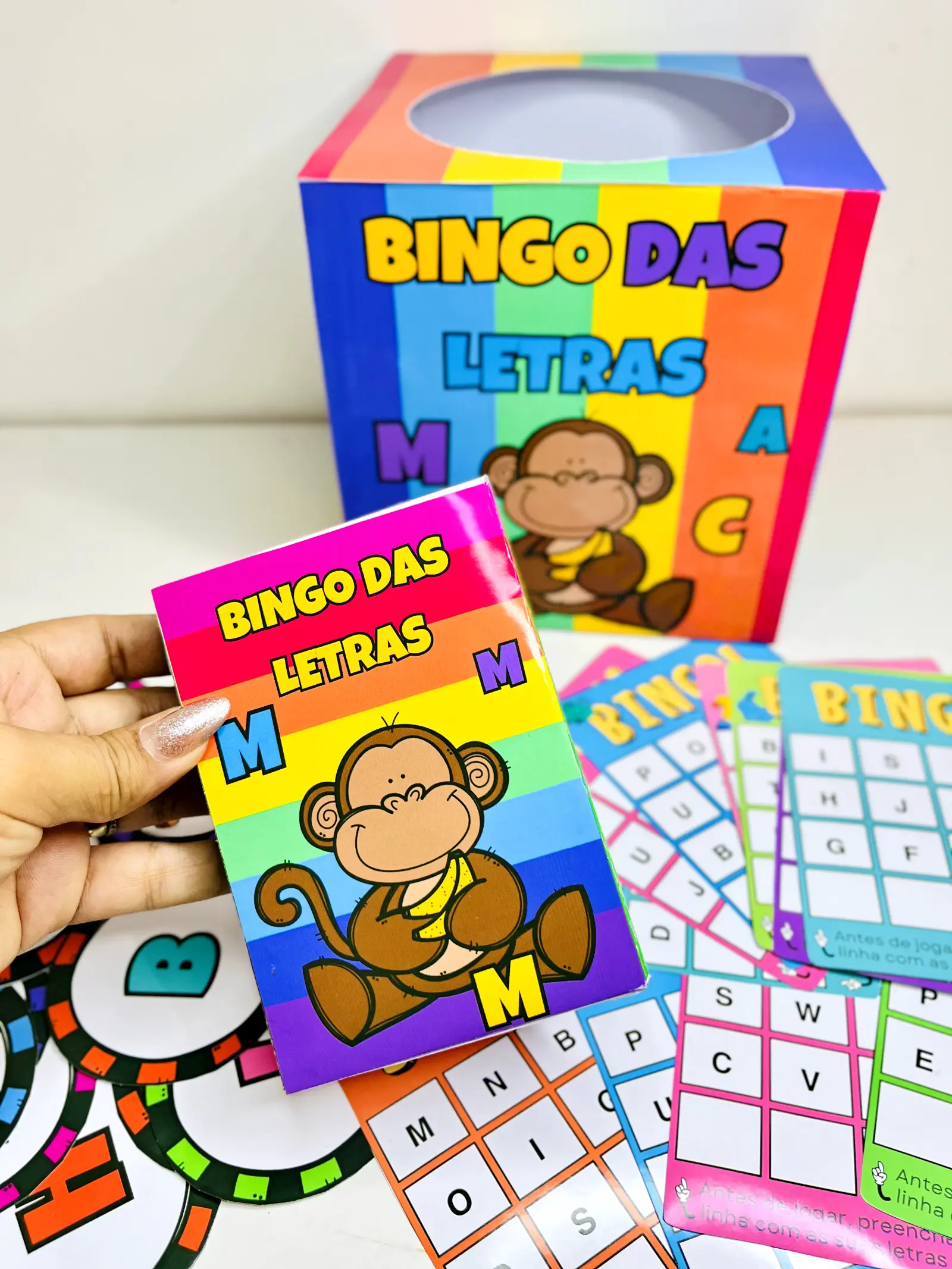 Bingo das Letras: 32 Cartelas para Alfabetização — amostra 3: Bingo das Letras com 32 cartelas para trabalhar o…