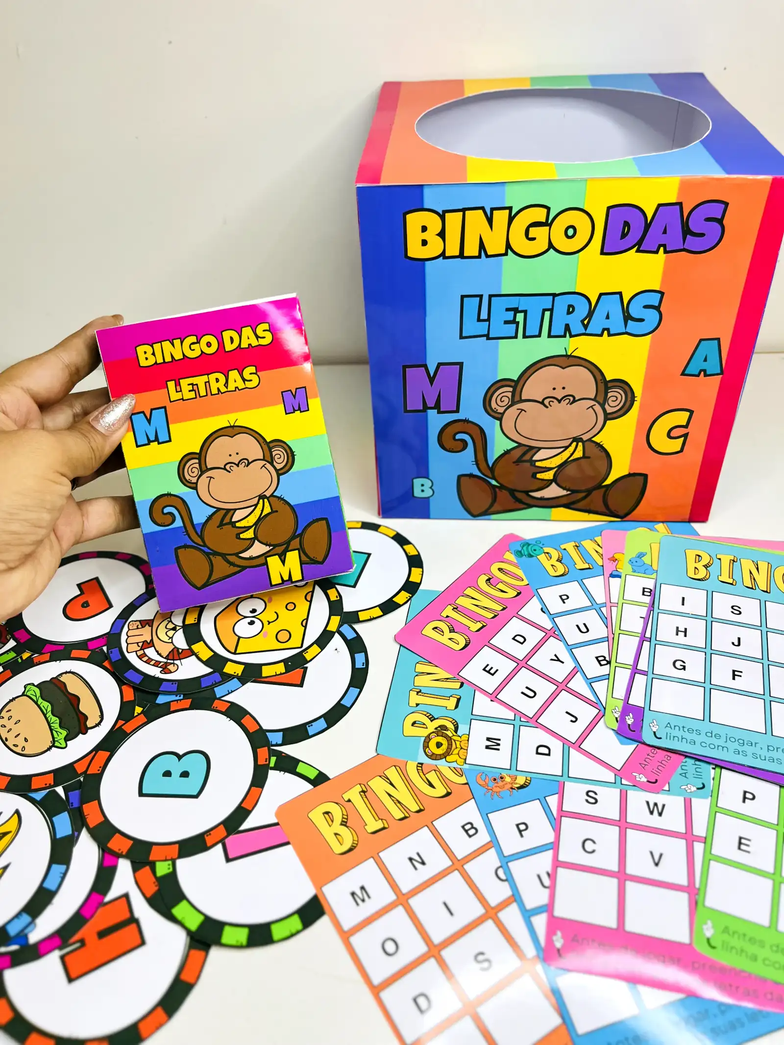 Bingo das Letras: 32 Cartelas para Alfabetização — amostra 4: Bingo das Letras com 32 cartelas para trabalhar o…