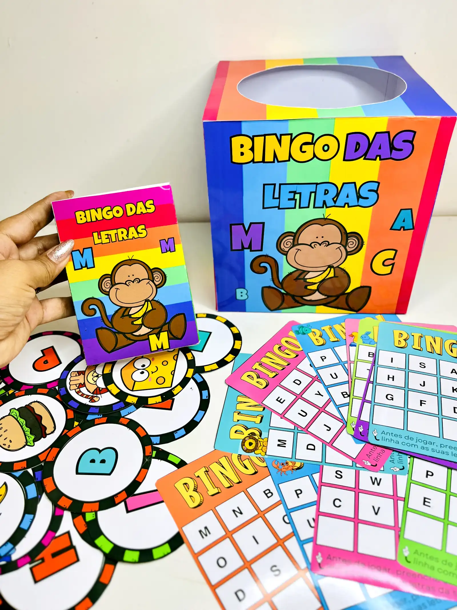 Bingo das Letras: 32 Cartelas para Alfabetização — amostra 5: Bingo das Letras com 32 cartelas para trabalhar o…