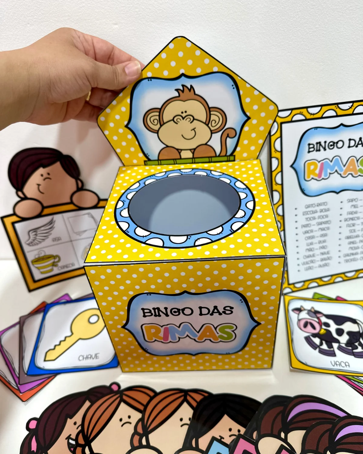 Bingo das Rimas – Atividades para Imprimir — Alfabetização para Educação Infantil: O Bingo das Rimas é um recurso…