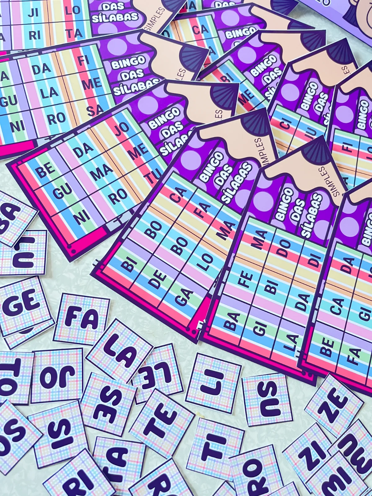 Bingo das Sílabas | 1º e 2º Ano – Língua Portuguesa — amostra 2: Bingo das Sílabas para desenvolver a leitura e o…