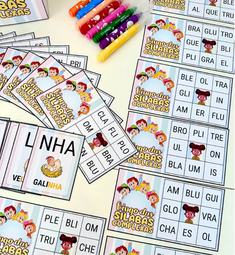 Bingo das Sílabas Complexas em PDF para Alfabetização — amostra 4: Para quem o material é indicado