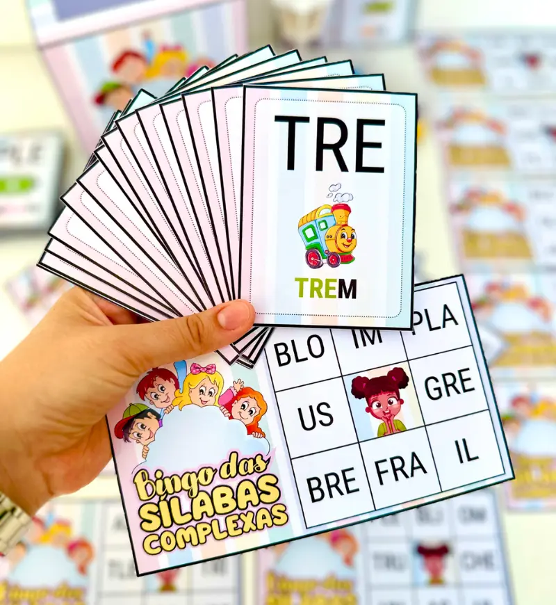 Bingo das Sílabas Complexas em PDF para Alfabetização — capa do material