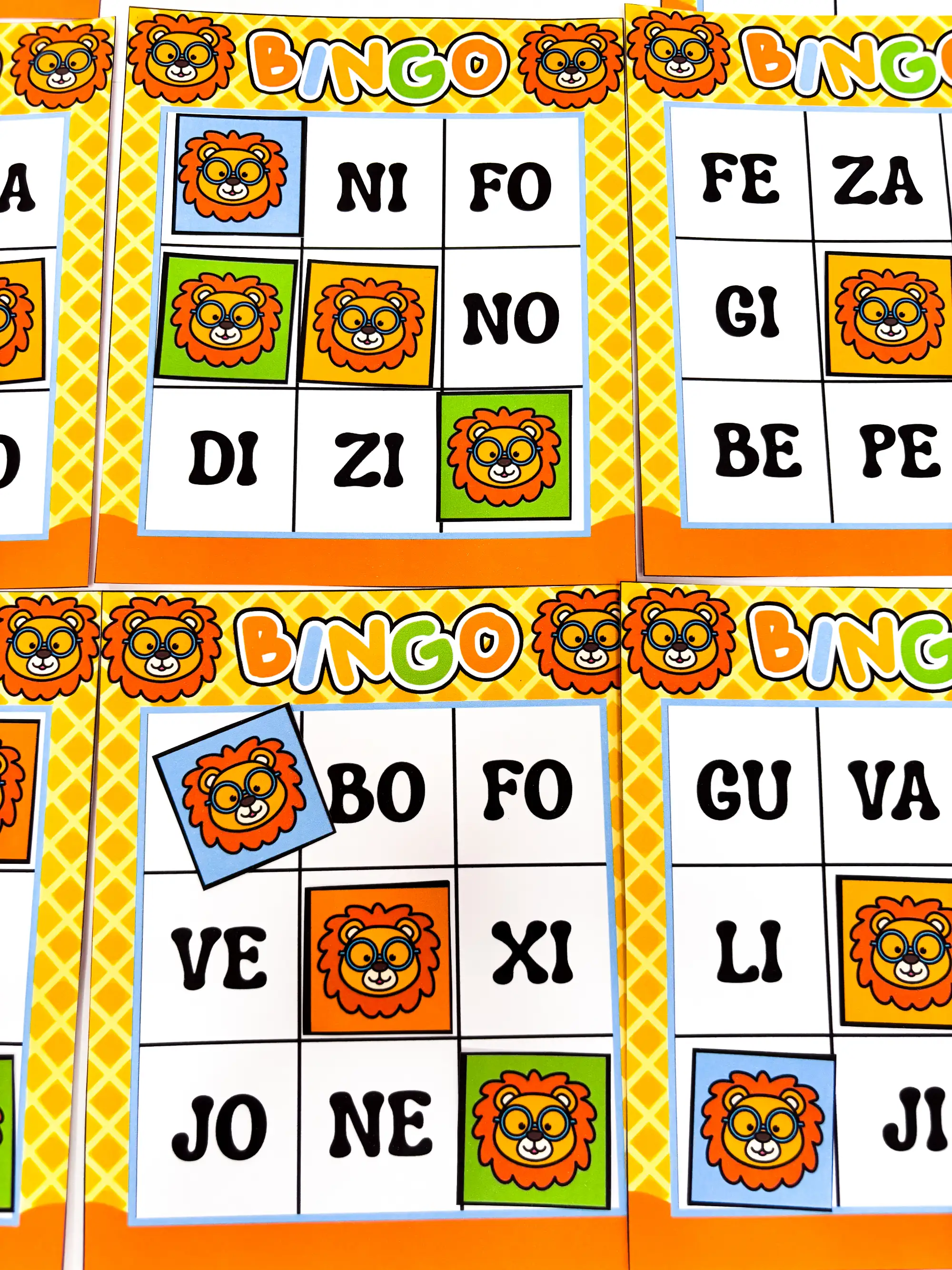 Bingo das Sílabas Simples em PDF - Tema Leãozinho: Kit Completo — amostra 6: Bingo das Sílabas Simples em PDF tema Leãozinho Bingo das Sílabas Simples em PDF - Tema Leãozinho: Kit Completo — amostra 6: Bingo das Sílabas Simples em PDF tema Leãozinho