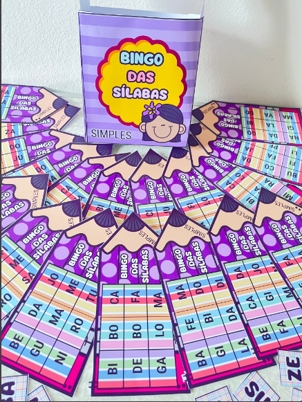 Bingo das sílabas simples - letra bastão – PDF para Imprimir — capa do material
