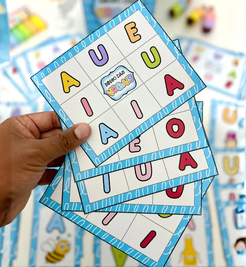 Bingo das Vogais em PDF para Alfabetização — capa do material
