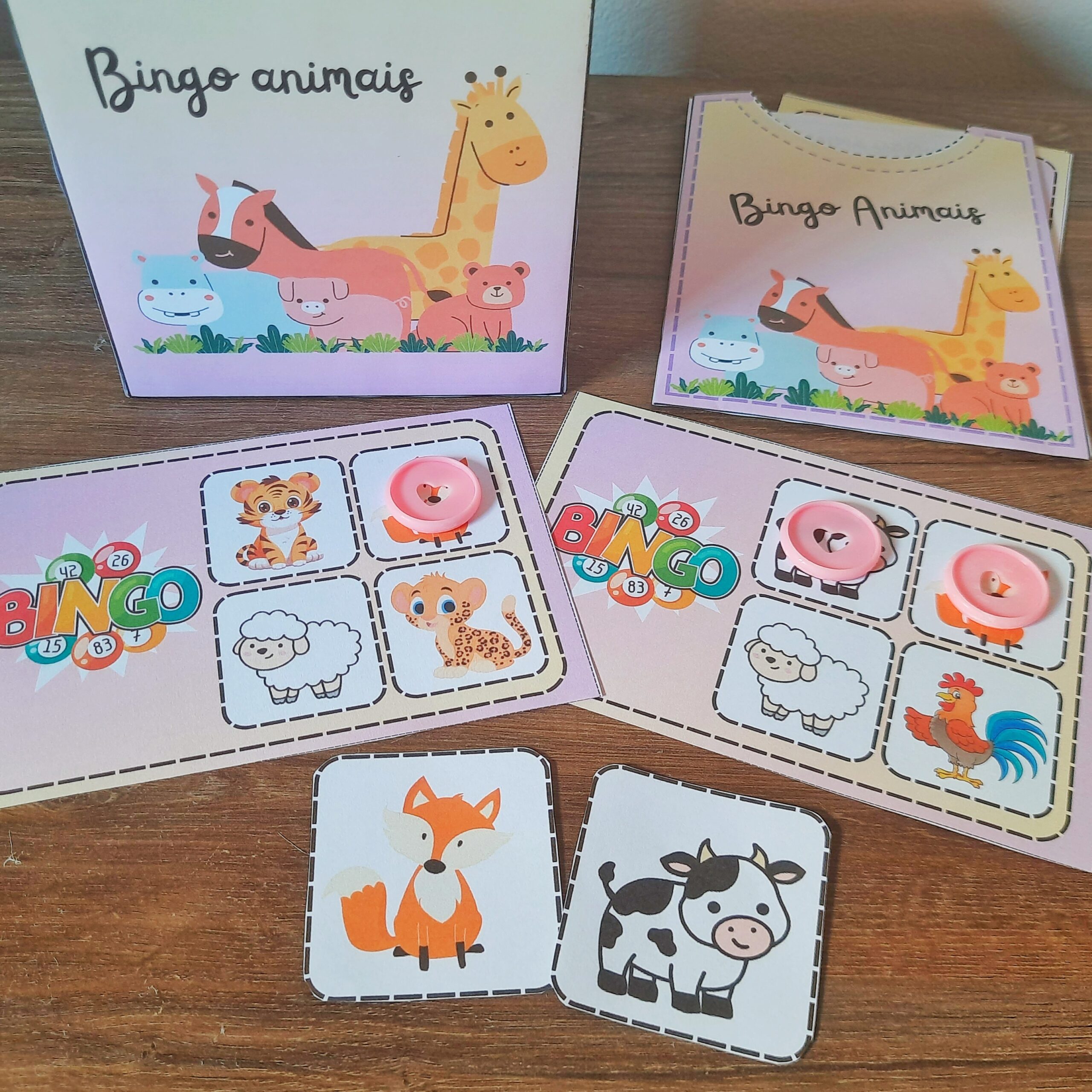 Bingo de Animais: Jogo Pedagógico para Educação Infantil — amostra 1: Bingo de Animais para aprender brincando