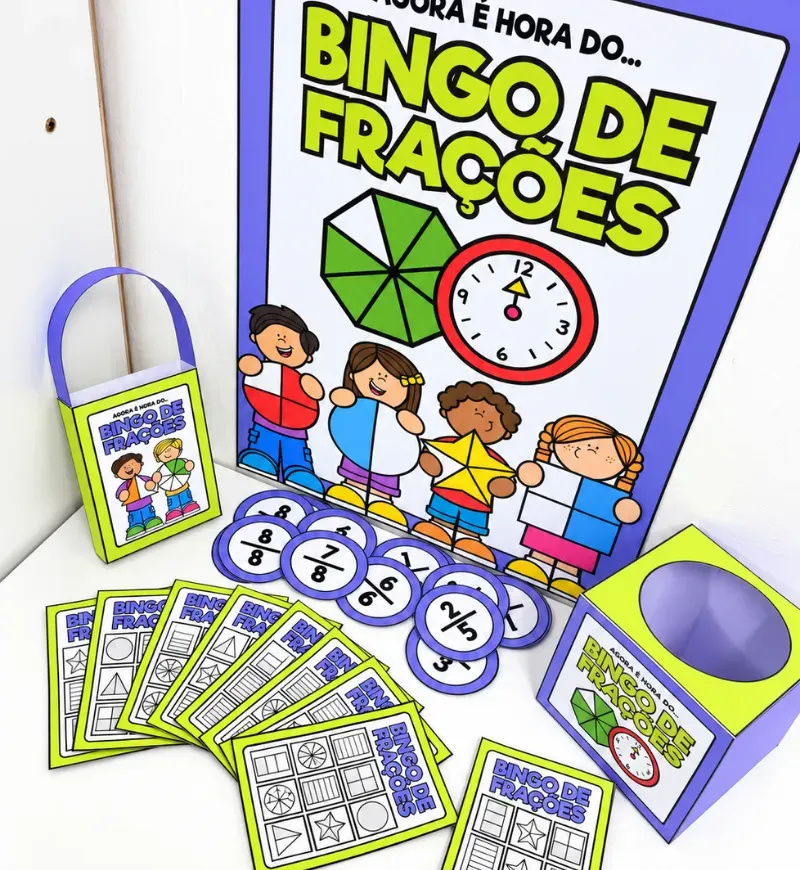 Bingo de Frações | Jogo Matemático 1° ao 5° ano em PDF — amostra 1: Um recurso lúdico para trabalhar o reconhecimento, a…