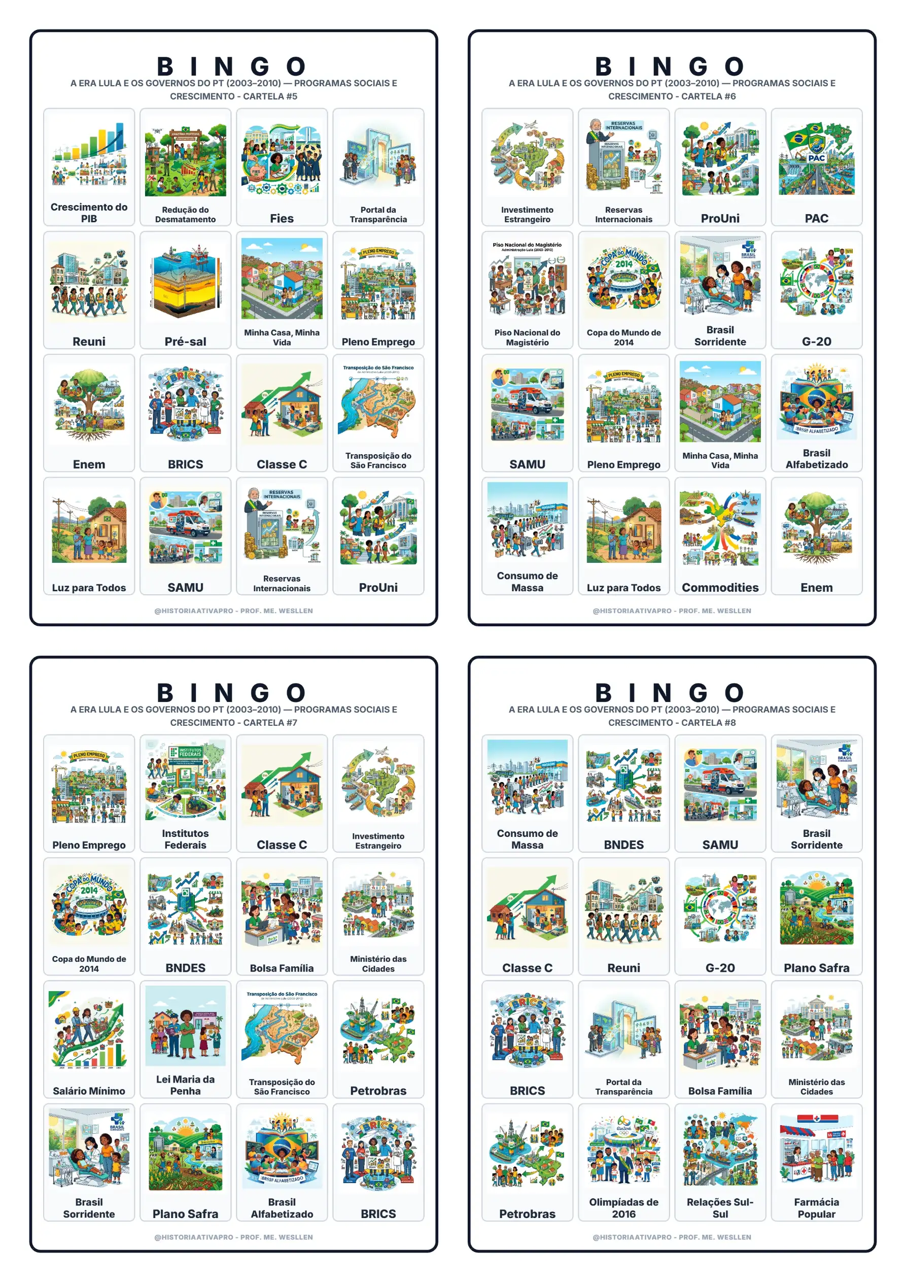 Bingo de História: Era Lula e Governos PT - 9º Ano — amostra 4: Jogo de Bingo sobre a Era Lula (2003–2010) e os programas… Bingo de História: Era Lula e Governos PT - 9º Ano — amostra 4: Jogo de Bingo sobre a Era Lula (2003–2010) e os programas…