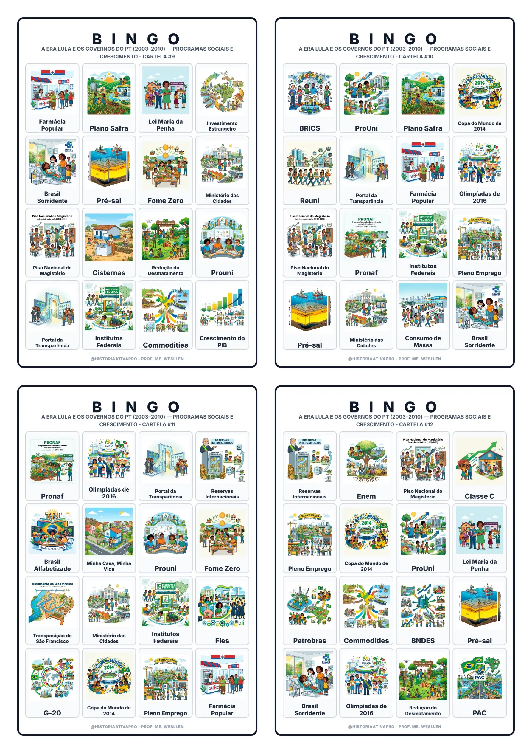 Bingo de História: Era Lula e Governos PT - 9º Ano — amostra 5: Jogo de Bingo sobre a Era Lula (2003–2010) e os programas… Bingo de História: Era Lula e Governos PT - 9º Ano — amostra 5: Jogo de Bingo sobre a Era Lula (2003–2010) e os programas…