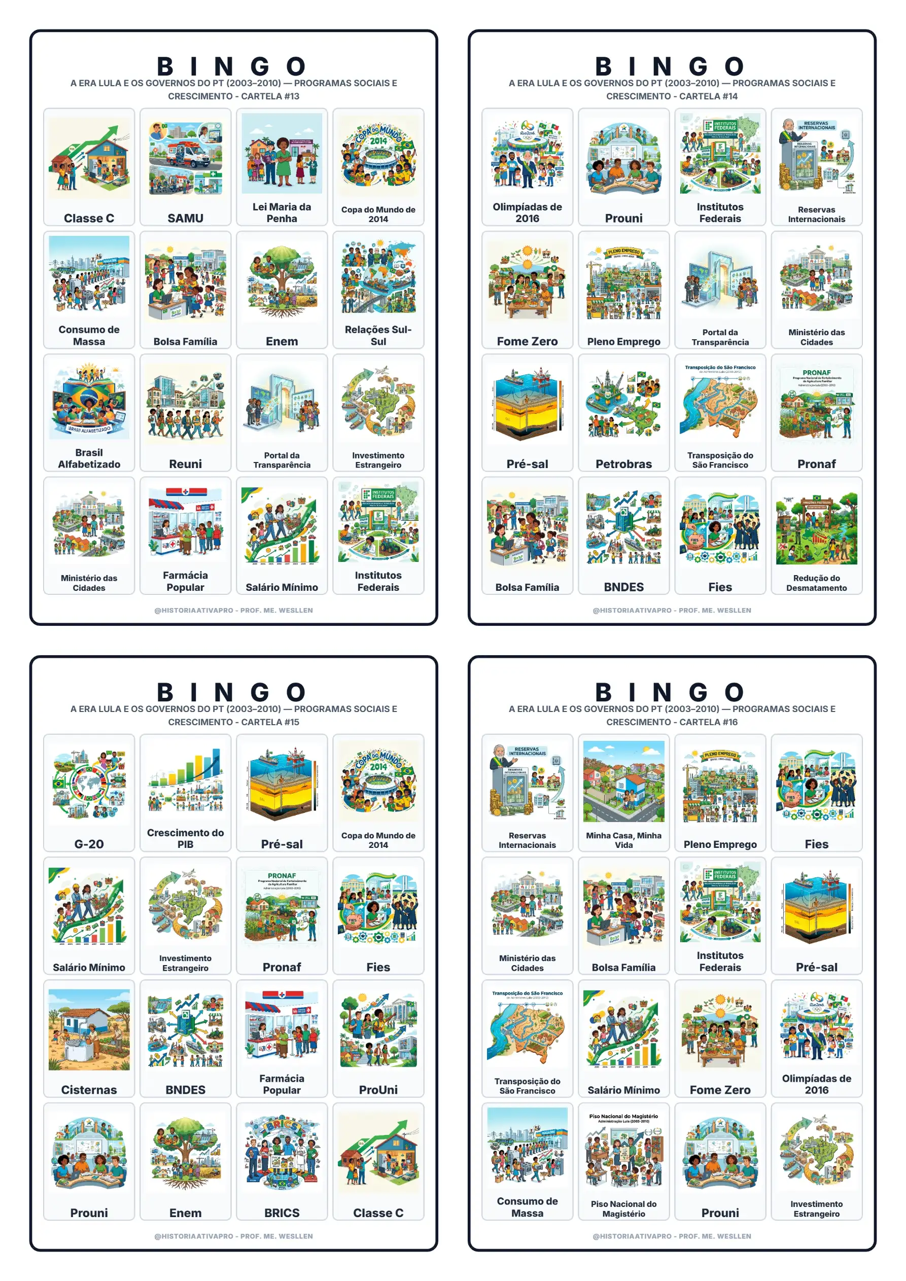 Bingo de História: Era Lula e Governos PT - 9º Ano — amostra 6: Jogo de Bingo sobre a Era Lula (2003–2010) e os programas… Bingo de História: Era Lula e Governos PT - 9º Ano — amostra 6: Jogo de Bingo sobre a Era Lula (2003–2010) e os programas…