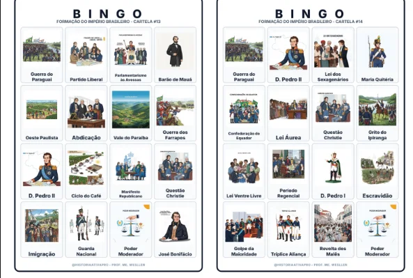 Bingo de História: Formação do Império - 8º Ano — amostra 2: O que vem dentro? Bingo de História: Formação do Império - 8º Ano — amostra 2: O que vem dentro?