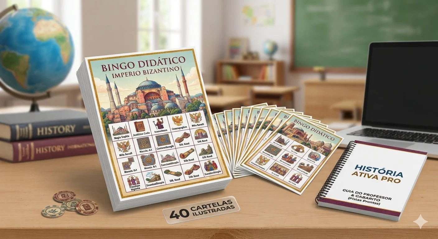 Bingo de História Ilustrado – Império Bizantino — Jogos pedagógicos para Ensino Médio: Transforme suas aulas sobre a Idade…