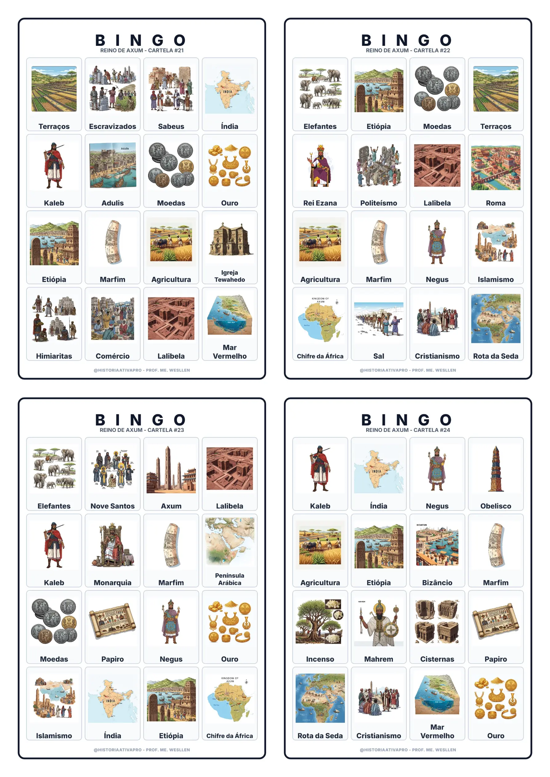 Bingo de História: Reino de Axum - 6º e 7º Ano — capa do material