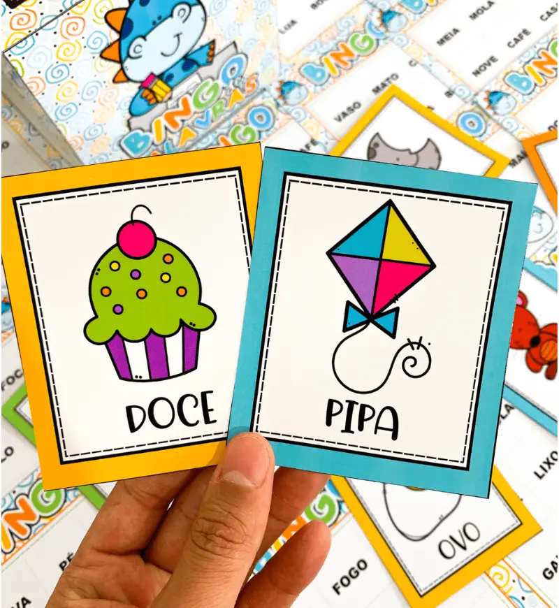 Bingo de Palavras para Alfabetização em PDF — amostra 1: Bingo de palavras para trabalhar leitura e escrita