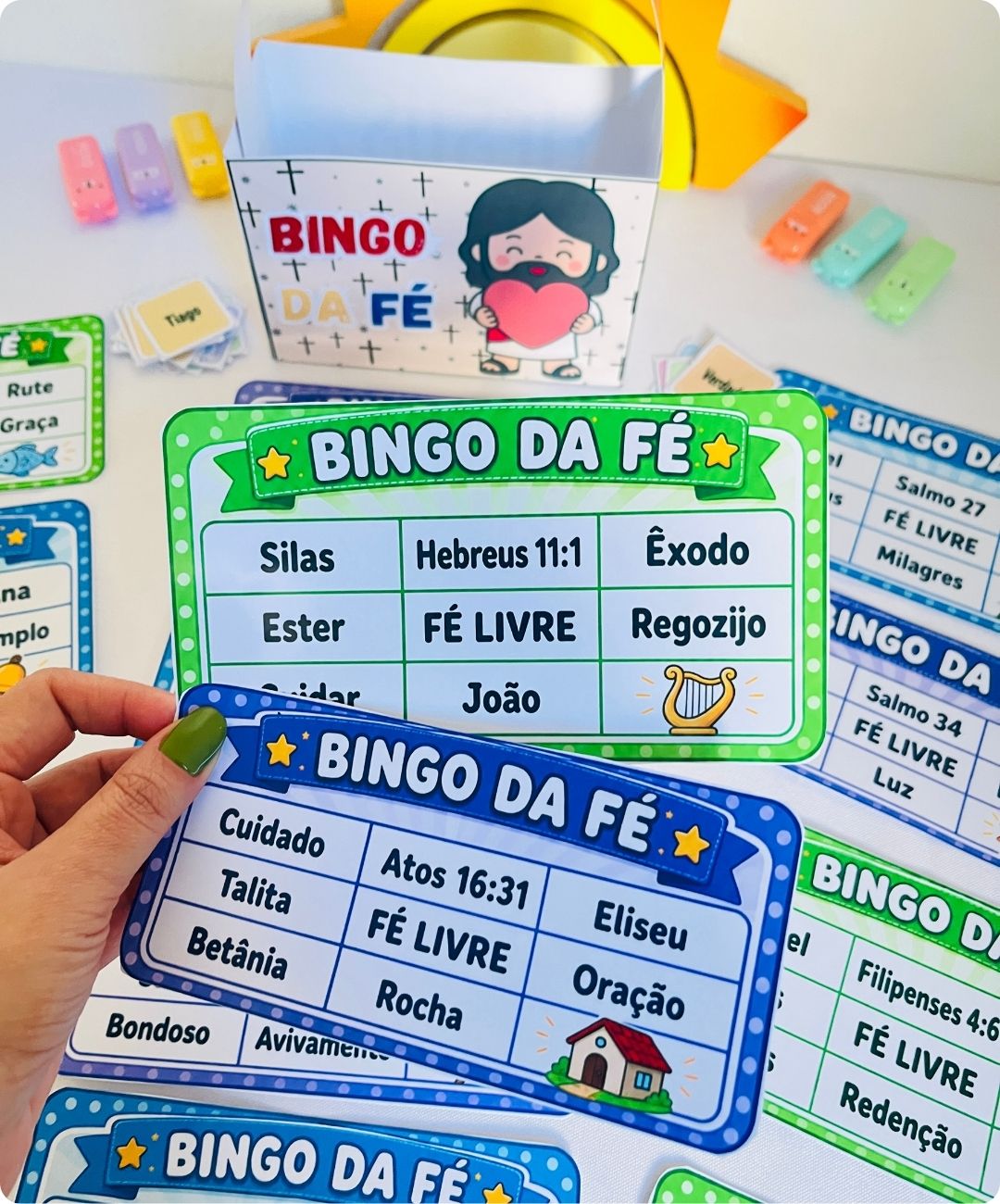 Bingo de temas bíblicos para imprimir — amostra 2: Como conduzir a atividade com as crianças