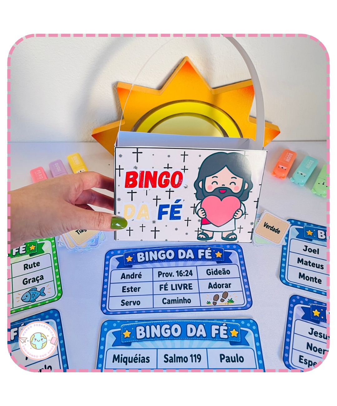 Bingo de temas bíblicos para imprimir — capa do material