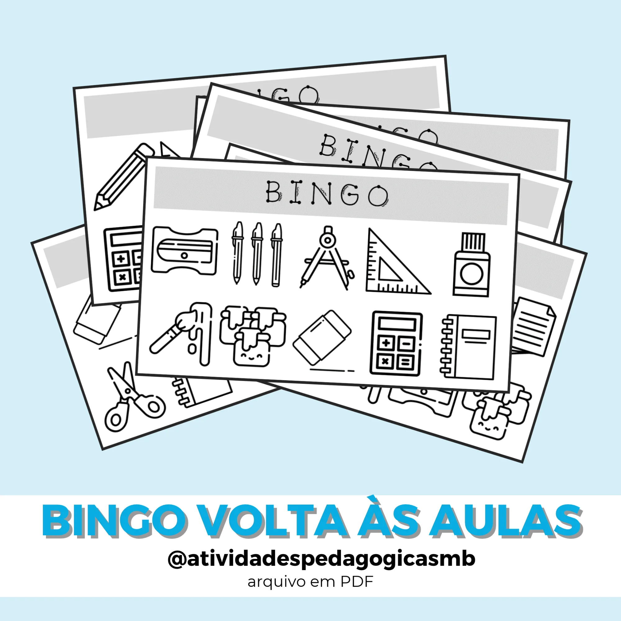 Bingo de Volta às aulas com Adivinhas (PDF) — capa do material