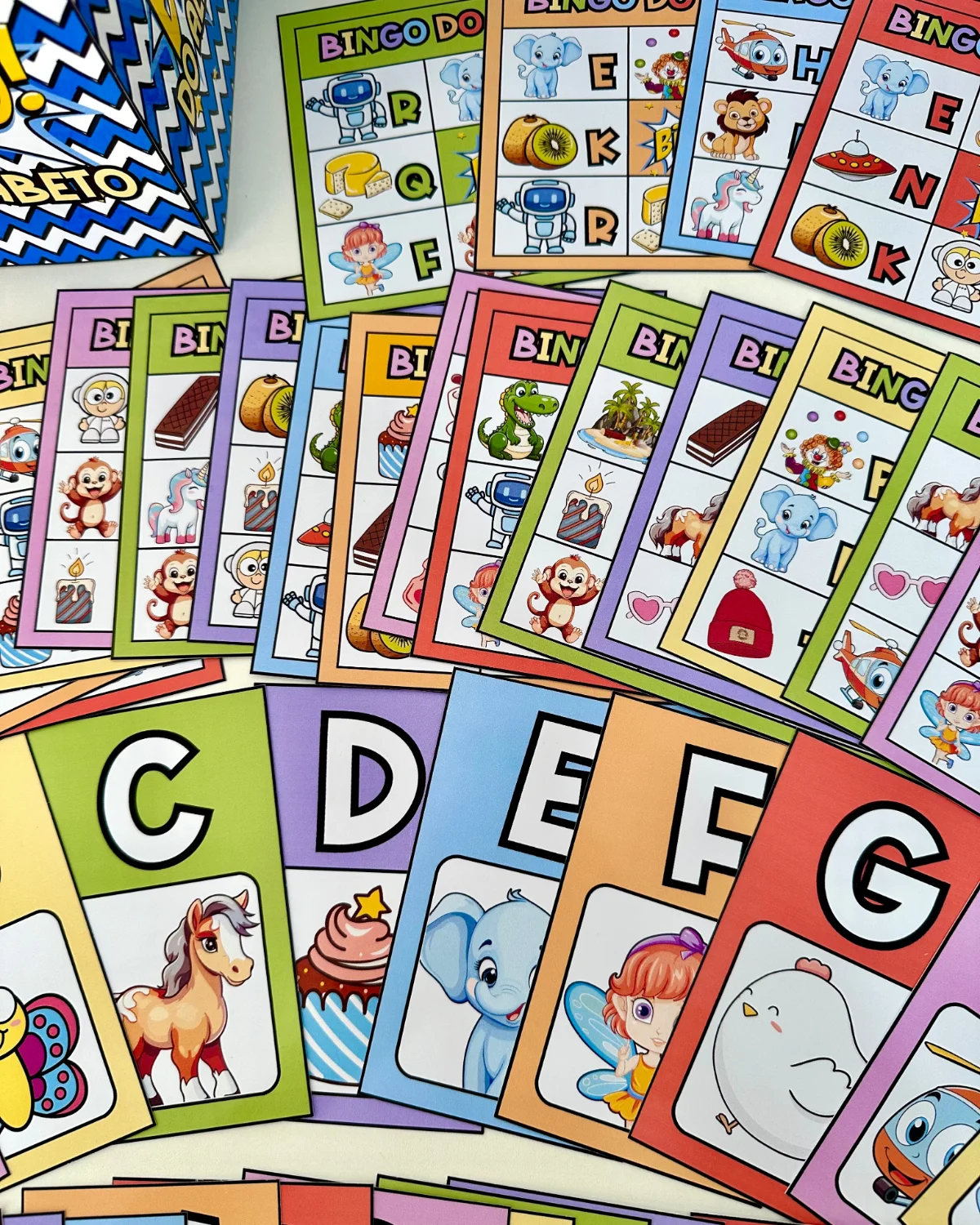 Bingo do Alfabeto – Atividades para Imprimir — amostra 1: O que vem no material