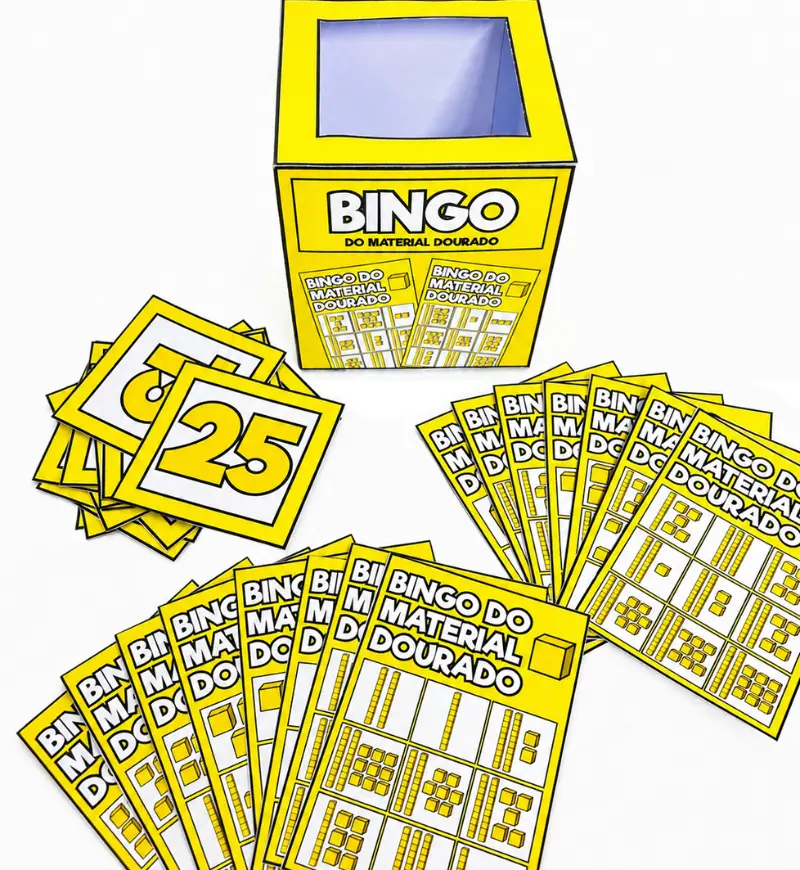 Bingo do Material Dourado | Jogo de Matemática em PDF — amostra 2: Um jogo pedagógico que auxilia as crianças na…