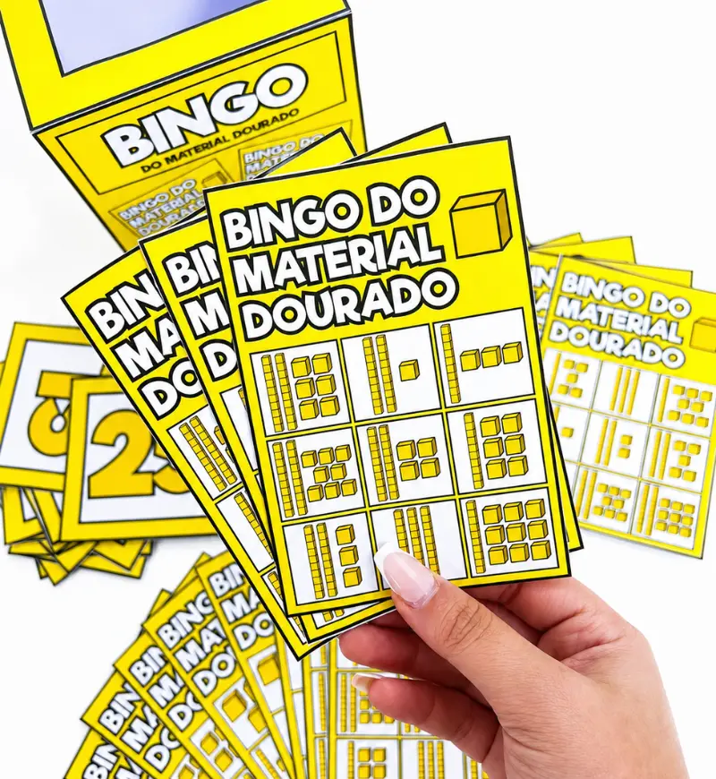 Bingo do Material Dourado | Jogo de Matemática em PDF — amostra 3: Um jogo pedagógico que auxilia as crianças na…