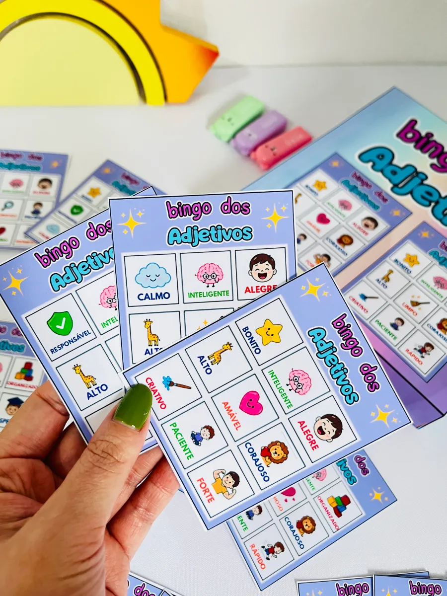 Bingo dos Adjetivos: Recurso Pedagógico: Ensino Fundamental — amostra 1: O Bingo dos Adjetivos é um jogo pedagógico pensado…