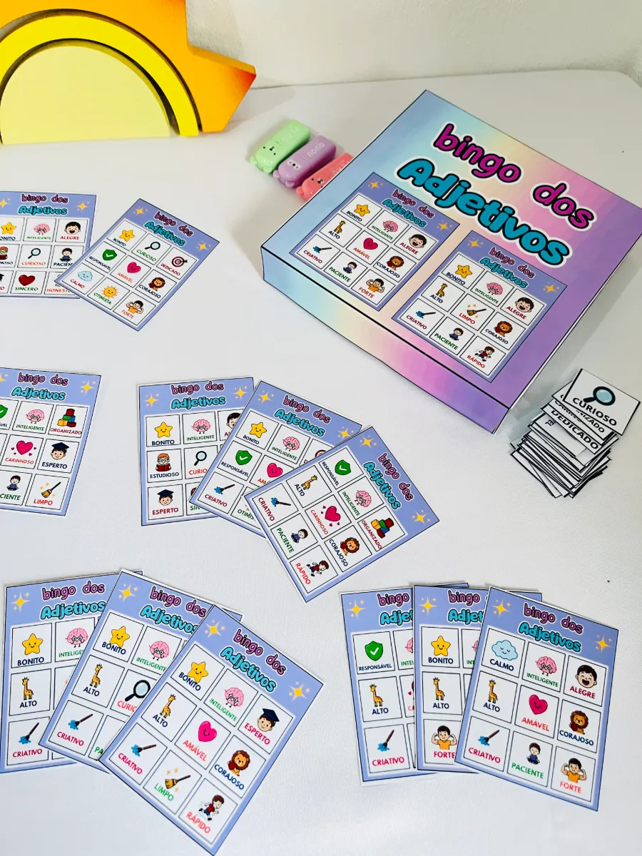 Bingo dos Adjetivos: Recurso Pedagógico: Ensino Fundamental — amostra 2: O Bingo dos Adjetivos é um jogo pedagógico pensado…