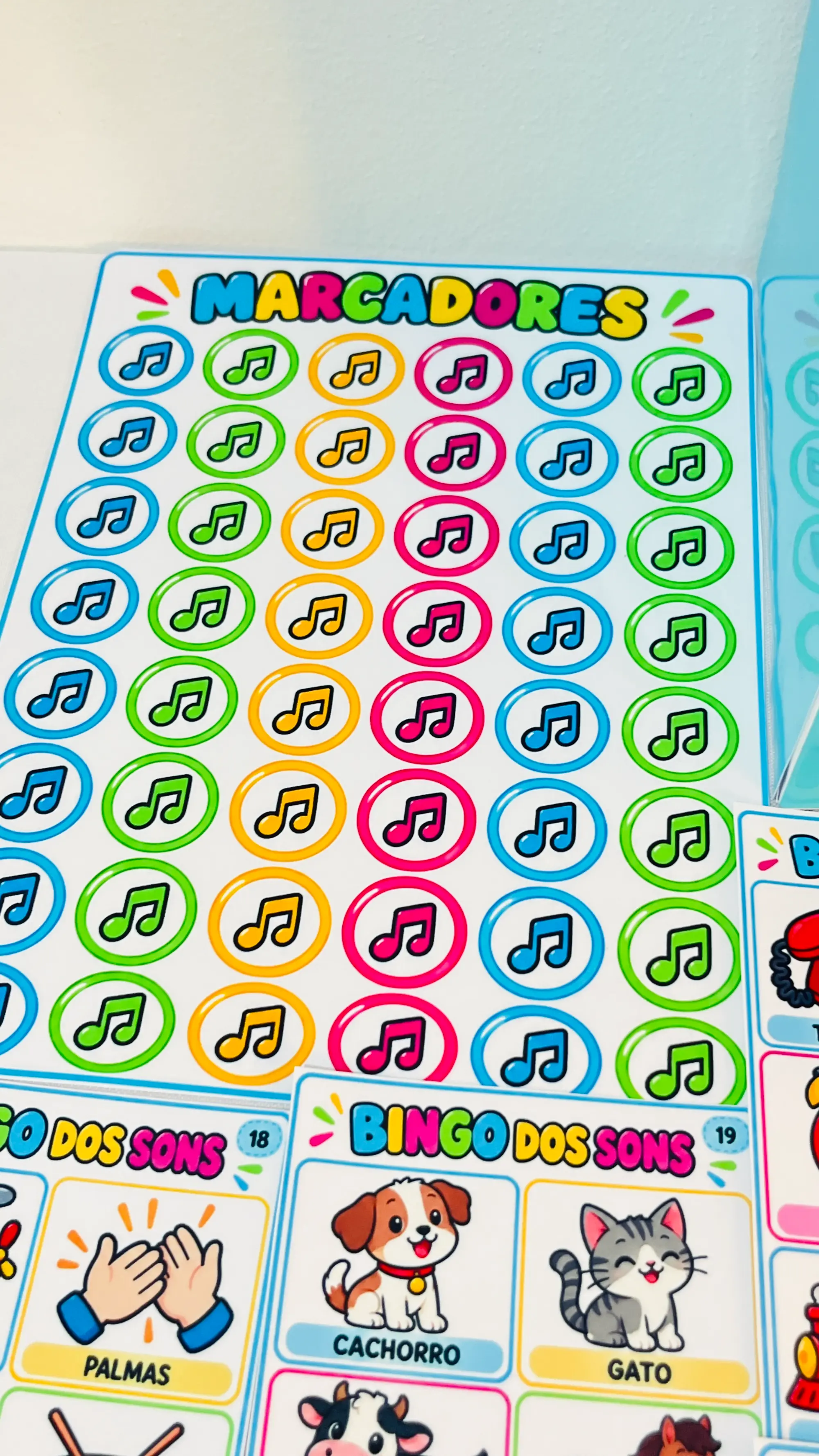 Bingo dos Sons do Cotidiano - Educação Infantil — amostra 7: Caixa imprimível para guardar o Bingo dos Sons do Cotidiano