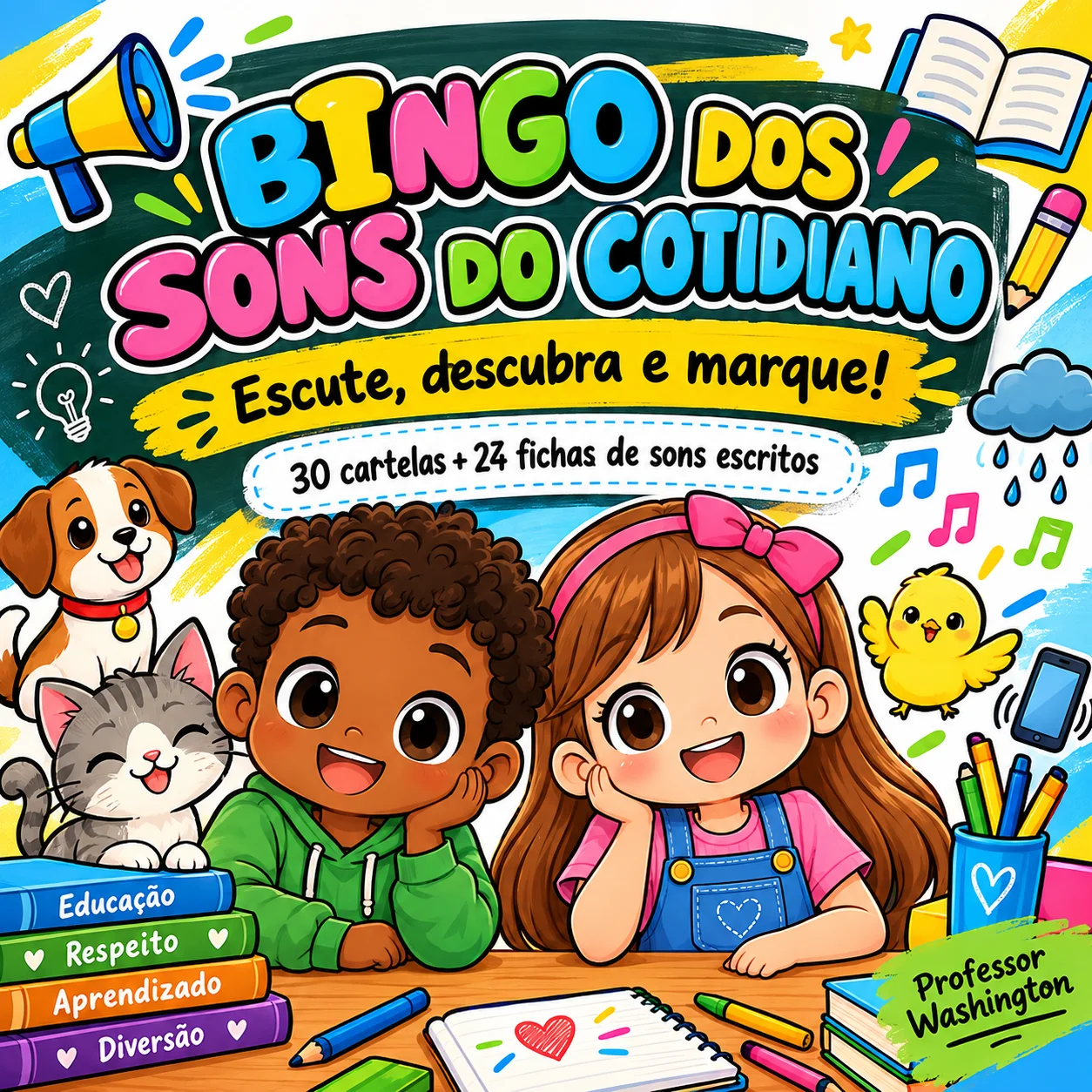 Bingo dos Sons do Cotidiano - Educação Infantil — capa do material