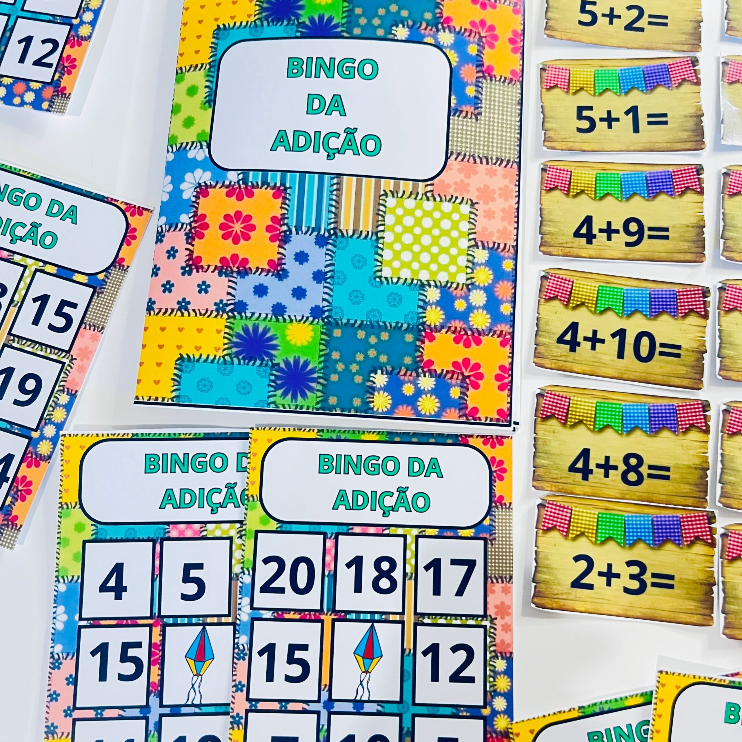 Bingo junino da adição – PDF para Imprimir | 3º ano — Matemática para 3º ano: Quer ensinar adição de um jeito leve, animado…