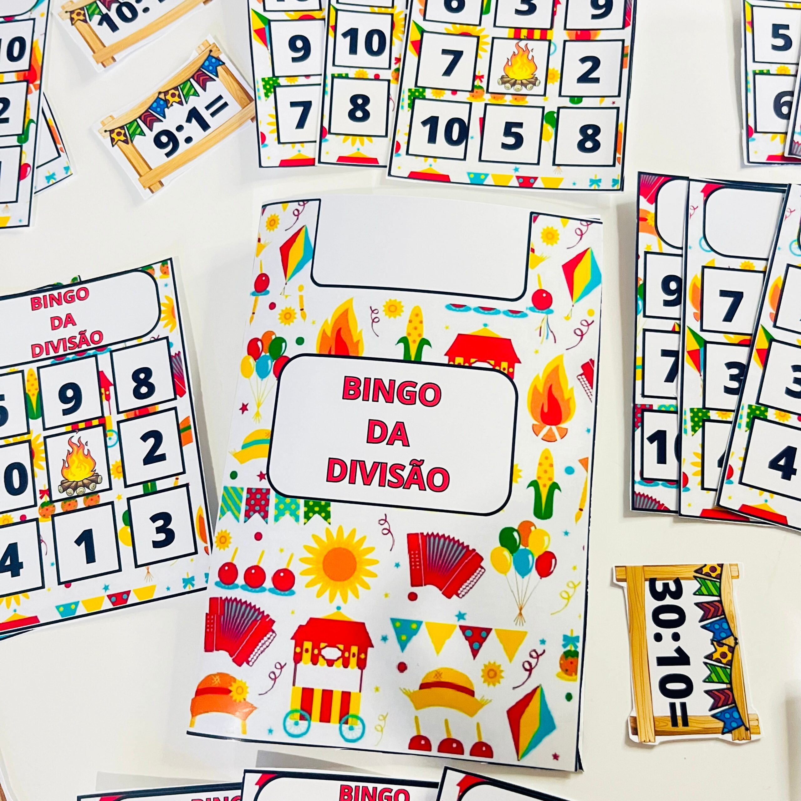 Bingo junino da diverção: aprender matemática brincando – PDF para Imprimir | 5º ano — Matemática para 5º ano: BINGO JUNINO…