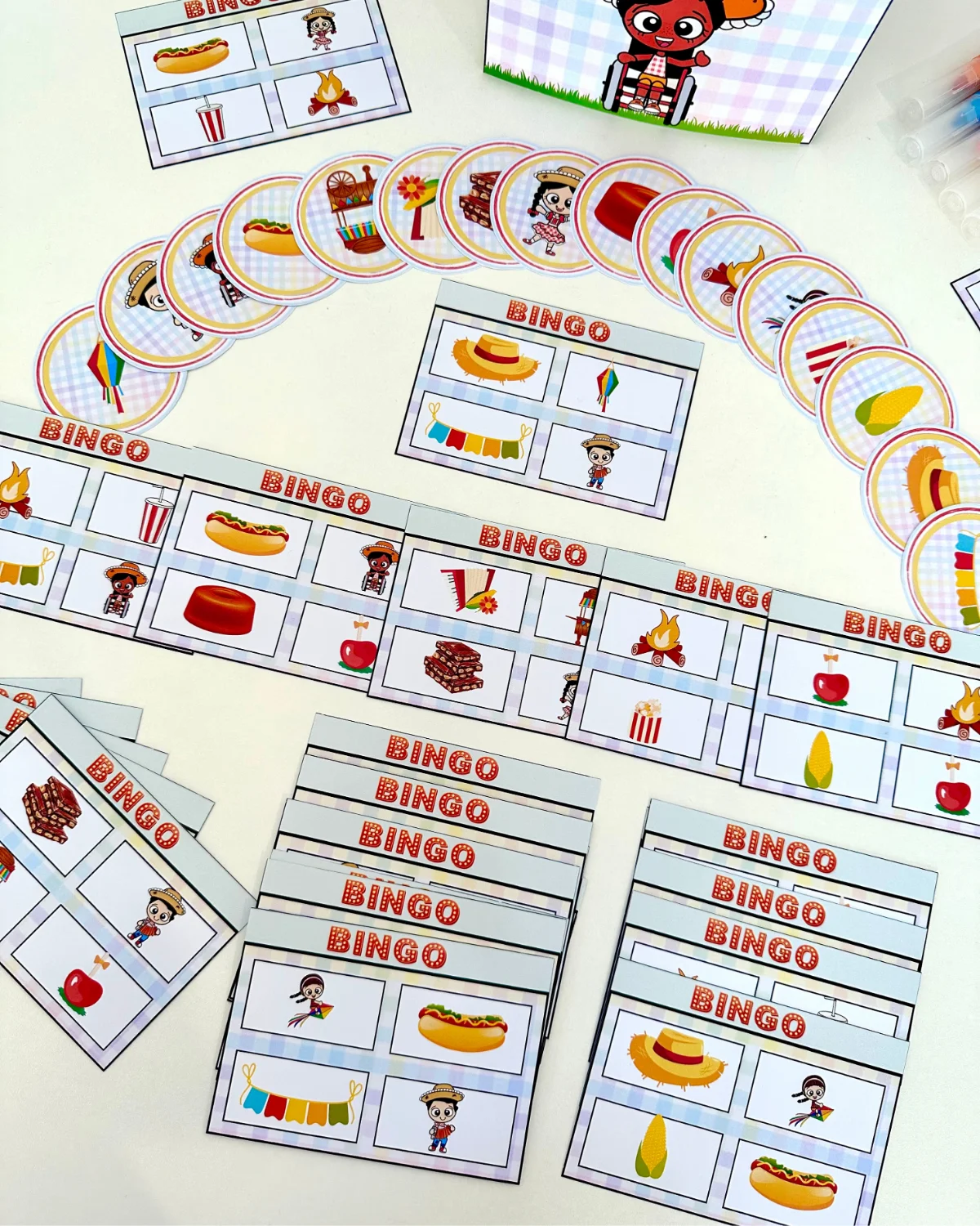 Bingo Junino – Material Pedagógico Digital — amostra 1: O que vem no material