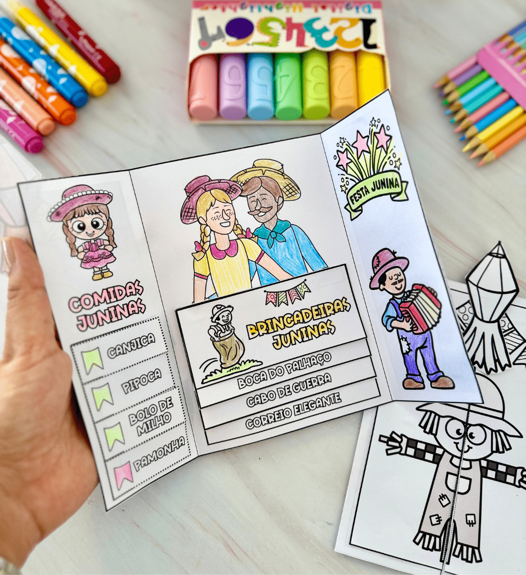 Bingo Junino para Imprimir com 28 Cartelas Diferentes — amostra 7: Leve o clima de festa junina à sala com um bingo em PDF…