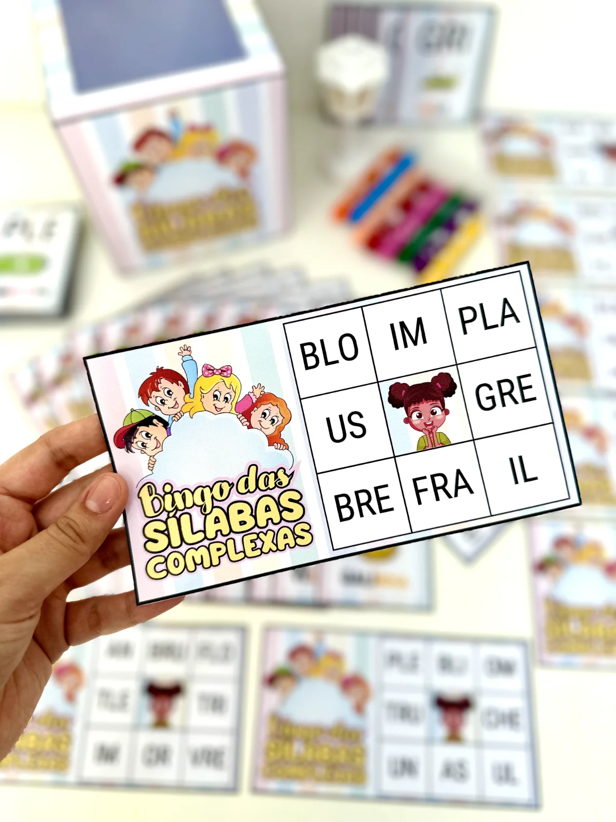 Bingo Silabas Complexas para alfabetização — amostra 1: Arquivo Bingo das Sílabas Complexas para trabalhar o conteúdo com…