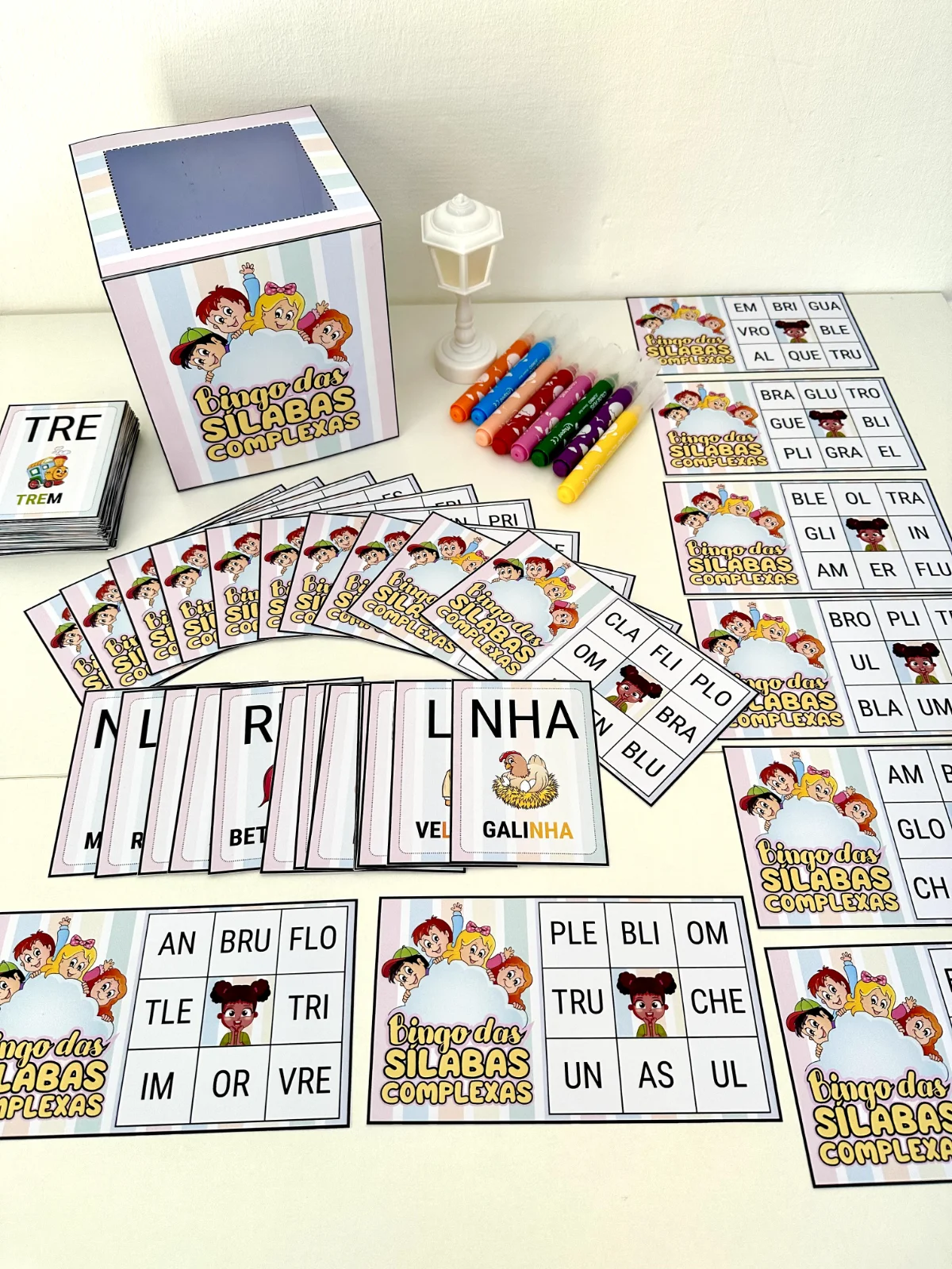 Bingo Silabas Complexas para alfabetização — amostra 7: Arquivo Bingo das Sílabas Complexas para trabalhar o conteúdo com…